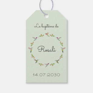Etiqueta Para Presente Batismo dos Beija-flores de Anna