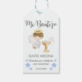 Etiqueta Para Presente Batismo Em Anjo De Aquarela Personalizável Em Espa