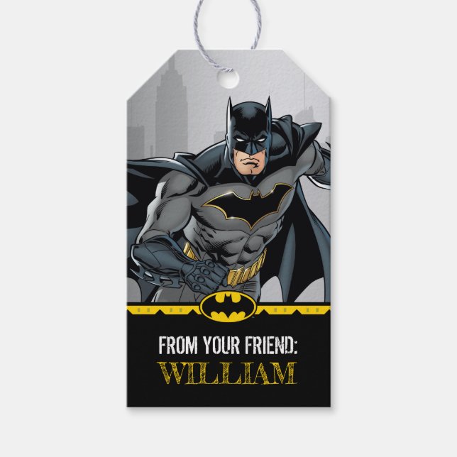 Etiqueta Para Presente Batman | Quadro-negro Feliz Aniversário De (Frente)