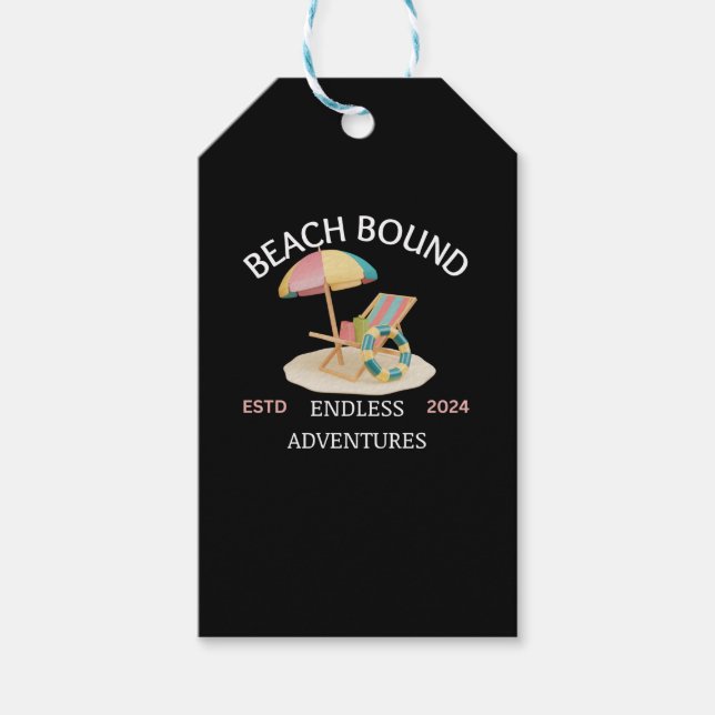 Etiqueta Para Presente Beach Bound (Frente)