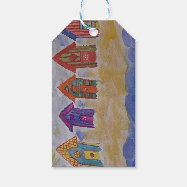 Etiqueta Para Presente Beach Huts (Frente)