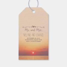Etiqueta Para Presente Beach Sunset Wedding