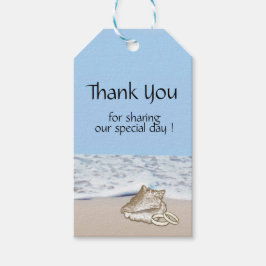 Etiqueta Para Presente Beach Wedding Obrigado