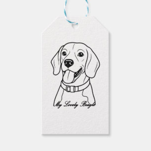 Etiqueta Para Presente Beagle Adorável