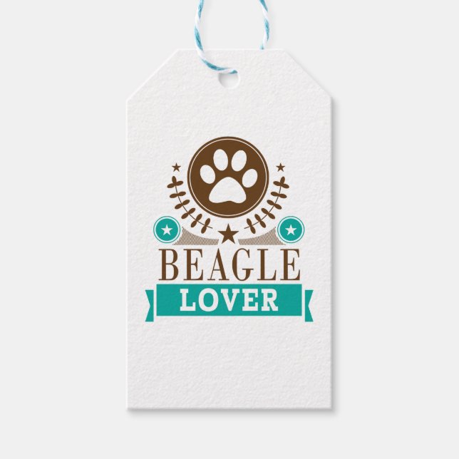 Etiqueta Para Presente Beagle Dog Lover (Frente)