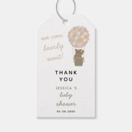 Etiqueta Para Presente Bear Balões Sexo Favor do Chá de fraldas Neutro