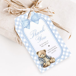 Etiqueta Para Presente Bearly Wait Elegant Bear Baby Shower Favor Tags