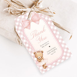Etiqueta Para Presente Bearly Wait Elegant Bear Baby Shower Favor Tags