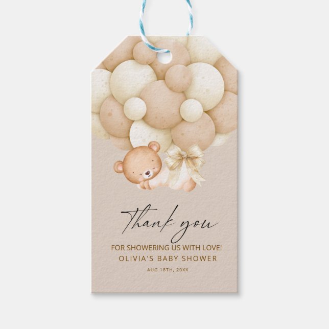 Etiqueta Para Presente Bearly Wait Neutral Baby Shower  (Frente)