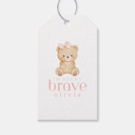 Etiqueta Para Presente beary brave childhood cancer sick kids custom name