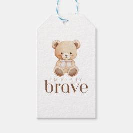 Etiqueta Para Presente beary brave childhood cancer sick kids cute 