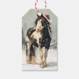 Etiqueta Para Presente Beautiful Horse Christmas Gift Tag
