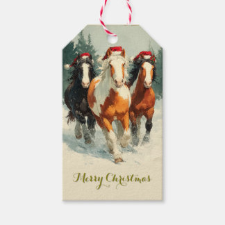 Etiqueta Para Presente Beautiful Horse Christmas Gift Tag