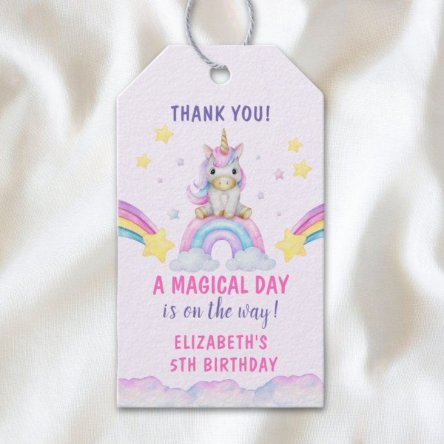 Etiqueta Para Presente Beautiful Unicorn Birthday Girl (Criador carregado)