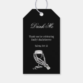 Etiqueta Para Presente Beba-me Esqueleto Gótico Mão Preta Festa de Soltei