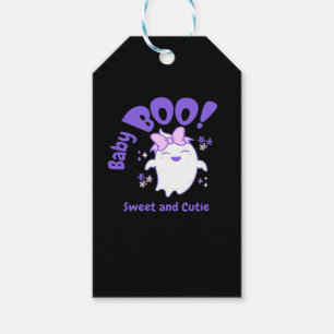 Etiqueta Para Presente Bebê Boo! Doce e Toddler Halloween Design