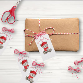 Etiqueta Para Presente Bebê É Frio Fora da Etiqueta do Presente do Urso d