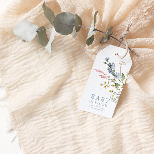 Etiqueta Para Presente Bebê em Bloom Primavera Wildflower Baby Favor