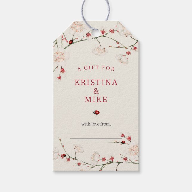 Etiqueta Para Presente Bebê em Chá de fraldas Bloqueado Chá (Frente)