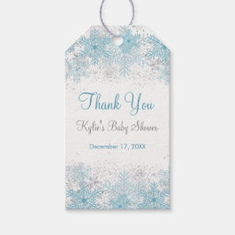 Etiqueta Para Presente Bebê Floco de Neve É Frio Fora do Chá