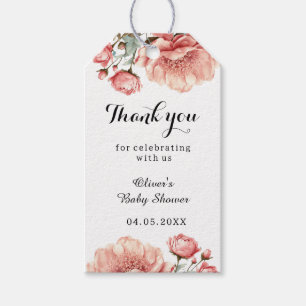 Etiqueta Para Presente Bebê no Blogue Flor Rosa Rosa Show Obrigado
