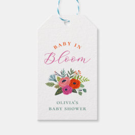 Etiqueta Para Presente Bebê no Bloom Bright Floral Chá de fraldas Favor