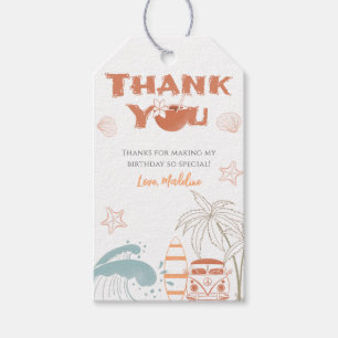 Etiqueta Para Presente Bebê no Chá de fraldas Surf Conselho Obrigado Etiq