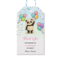 Bebê Panda Adorável Aniversário de 1 Ano Obrigado 