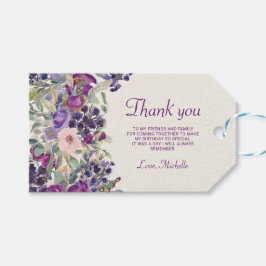 Etiqueta Para Presente Bebê Rosa Flor de Folhagem Aniversário 