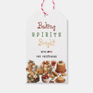 Etiqueta Para Presente Bebidas Espirituosas Brilhantes Cookies de Natal F