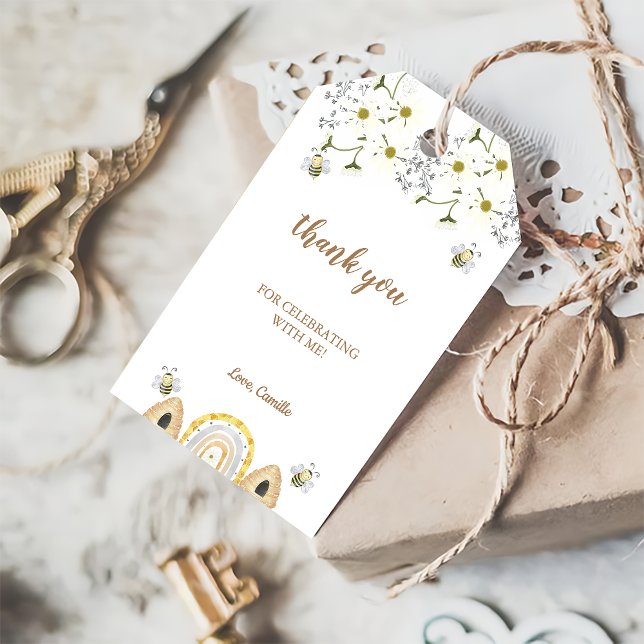 Etiqueta Para Presente Bee Birthday (Criador carregado)