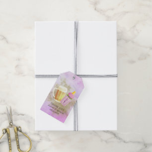 Etiqueta Para Presente Beer Girl CHURRASCO e Beer   Chá exterior rosa Do