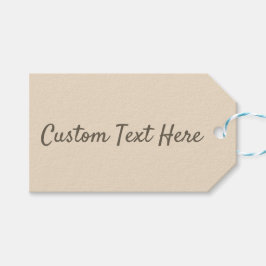 Etiqueta Para Presente Beige de champanhe de cor sólida