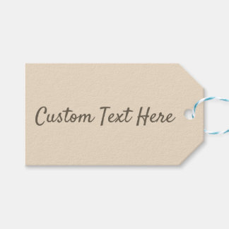 Etiqueta Para Presente Beige de champanhe de cor sólida