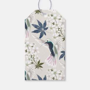 Etiqueta Para Presente Beijos e flores brancas.