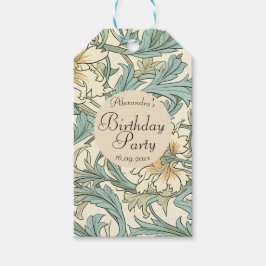 Etiqueta Para Presente Bela arte botânica Arte desenhada por mão natural