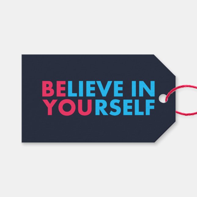 Etiqueta Para Presente Believe in yourself (Frente (horizontal))