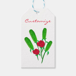 Etiqueta Para Presente Belo Buquê de picles com Rosas Thunder_Cove