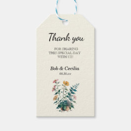 Etiqueta Para Presente Belo Casamento de Planta Pequena Vazia Bem-Vindo F