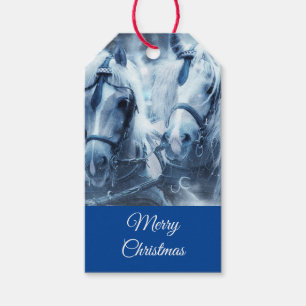 Etiqueta Para Presente Belo Horse Team Winter Photo Christmas