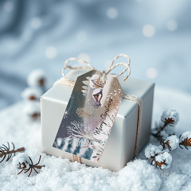 Etiqueta Para Presente Belo Natal, ilustração do Natal (Criador carregado)