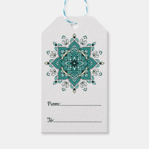 Etiqueta Para Presente Belo Turquoise Mandala design