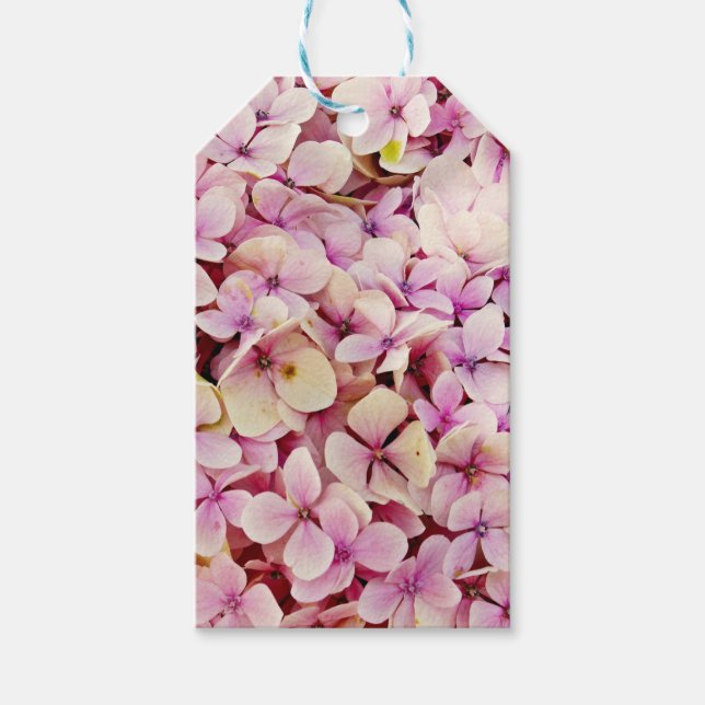 Etiqueta Para Presente Belos Flores de Hydrangea (Frente)