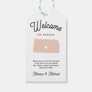 Etiqueta Para Presente Bem-vindo ao Casamento KANSAS QUALQUER COR!