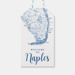 Etiqueta Para Presente Bem-vindo ao Favor do Casamento da Flórida de Nápo