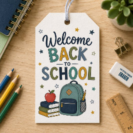 Etiqueta Para Presente Bem-vindo de Volta à Escola