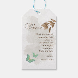 Etiqueta Para Presente Bem-vindo e Obrigado tudo em um Presente Minimalis