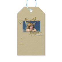 Bênçãos de Natal Anjo Vintage