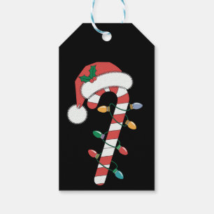 Etiqueta Para Presente Bengala de Natal Doce Papai Noel Natal Miúdos