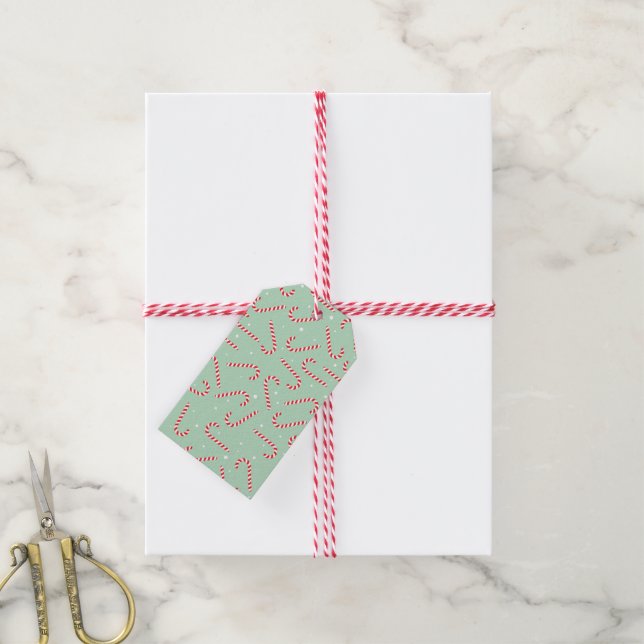 Etiqueta Para Presente Bengalas de Natal (Com cordão)